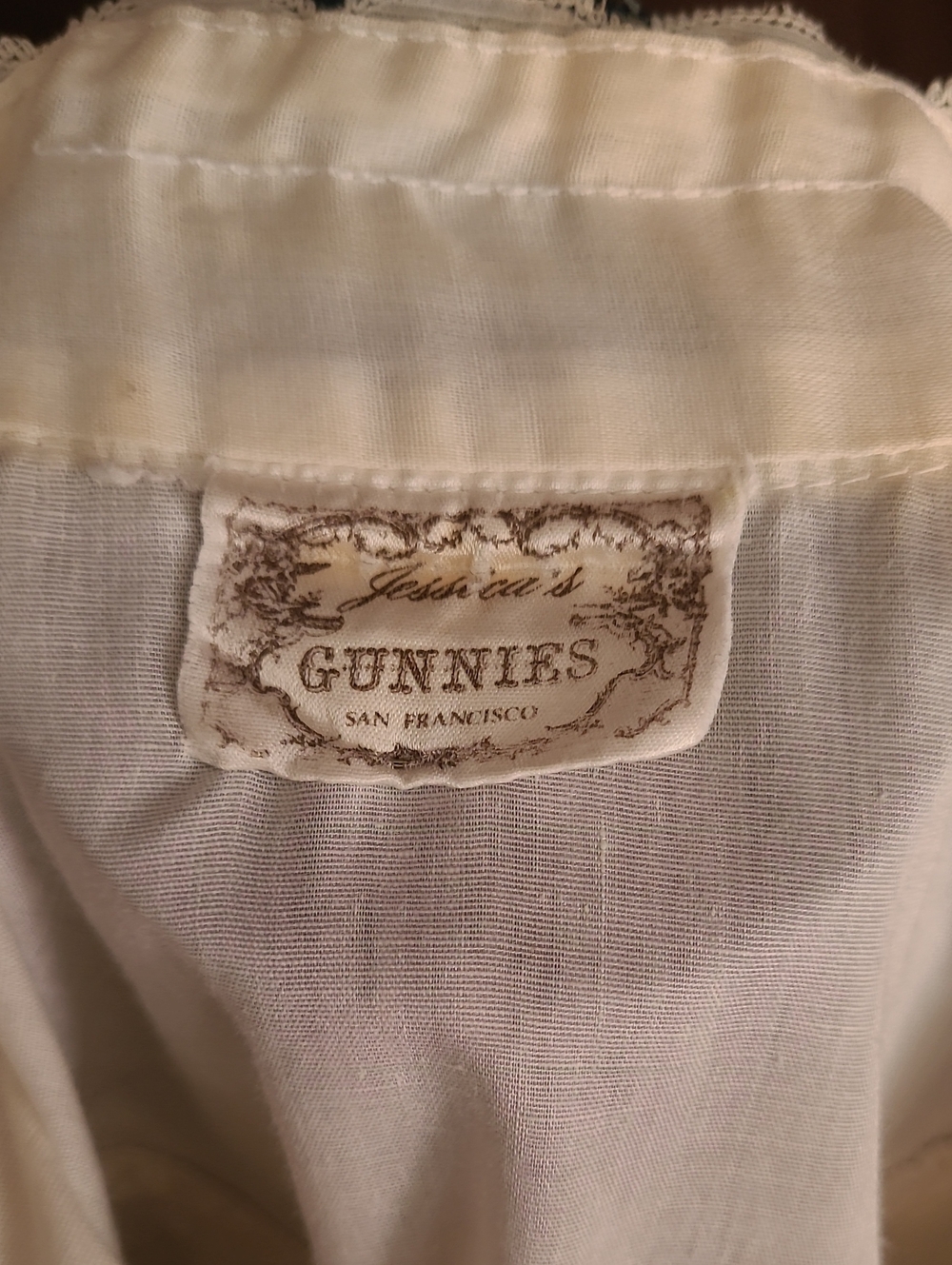 Jessica's GUNNIES San Francisco White Victorian Style Blouse S/M